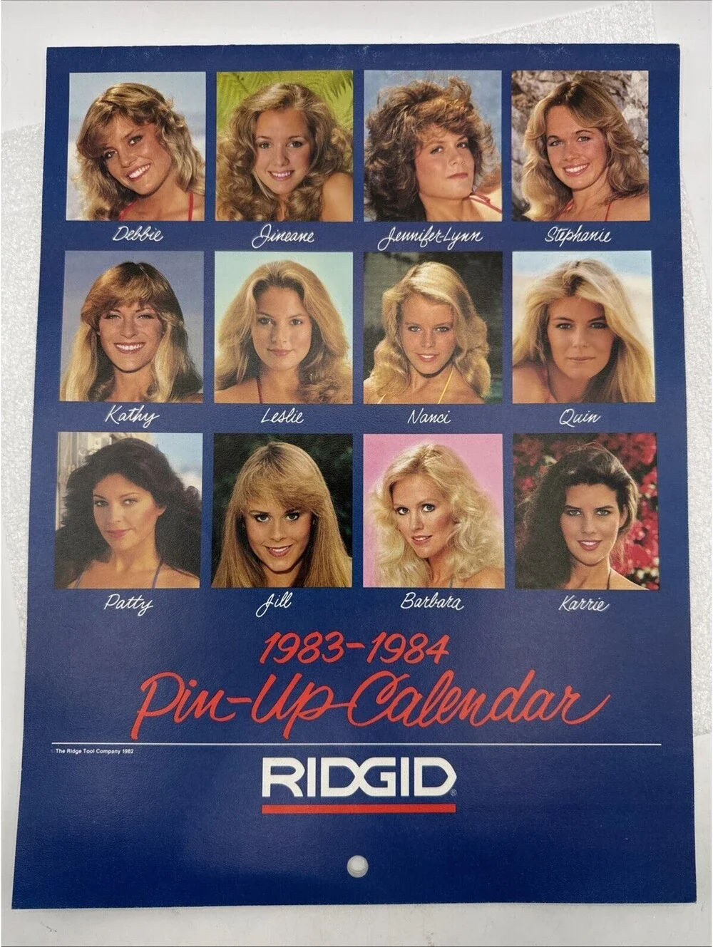Vintage 1983-1984/1985-1986 Rigid Tools Pin-up Shop Calendars Nice Condition!